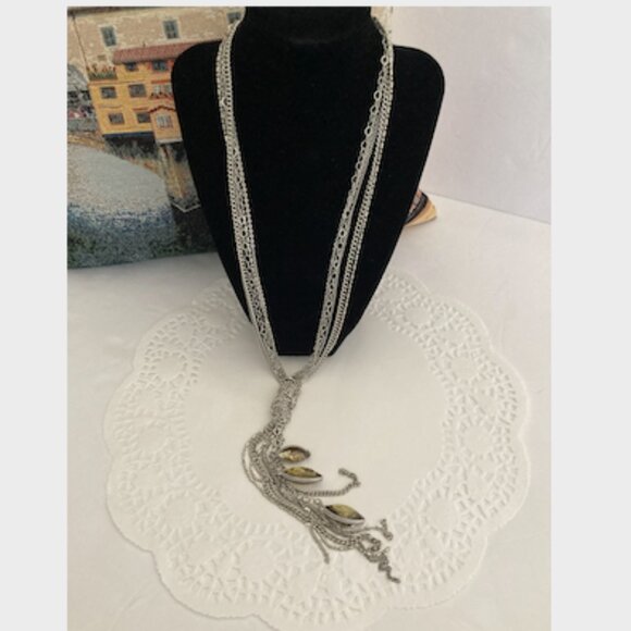 Vera Bradley Jewelry - Vera Bradley Silver Layered Charm Necklace Earring Set